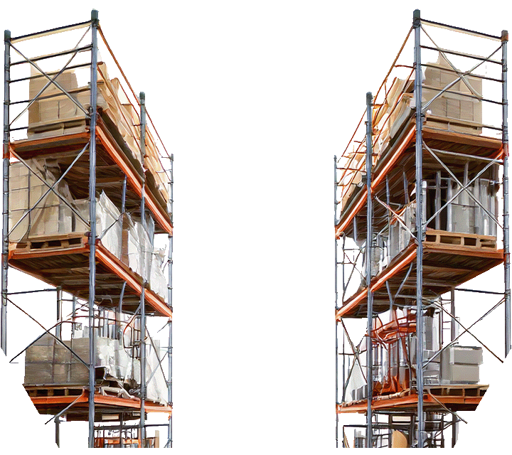 Magazijnstelling als symbool voor productbeheer in PIM-systeem