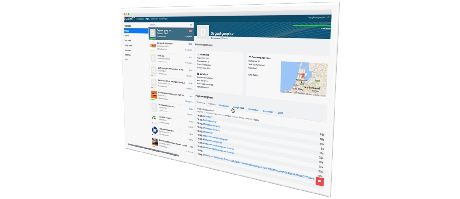 Koppel webshop aan leadinfo