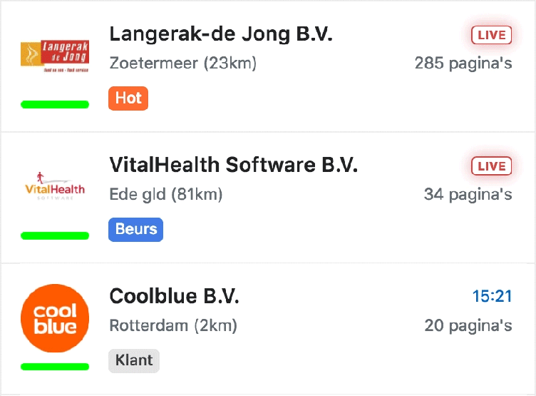 Koppel webshop aan leadinfo